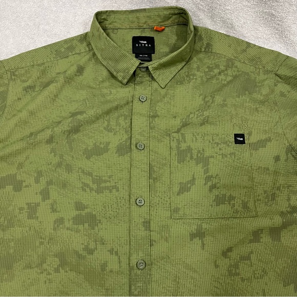 Sitka Gear Shirt Mens 2XL Button Up Short Sleeve Field Green Grid Digital Camo - Picture 1 of 8